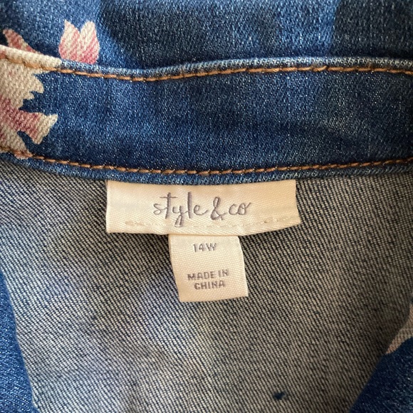 Floral denim jacket - Picture 2 of 12